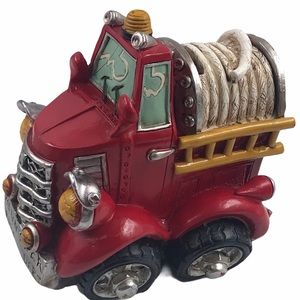 Volunteer Fire Dept Fire Engine Coin Bank